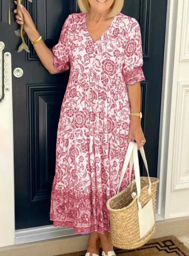 💝Hot sale-70% OFF💝🔥V-neck cozy Bohemian Latest Style Dress