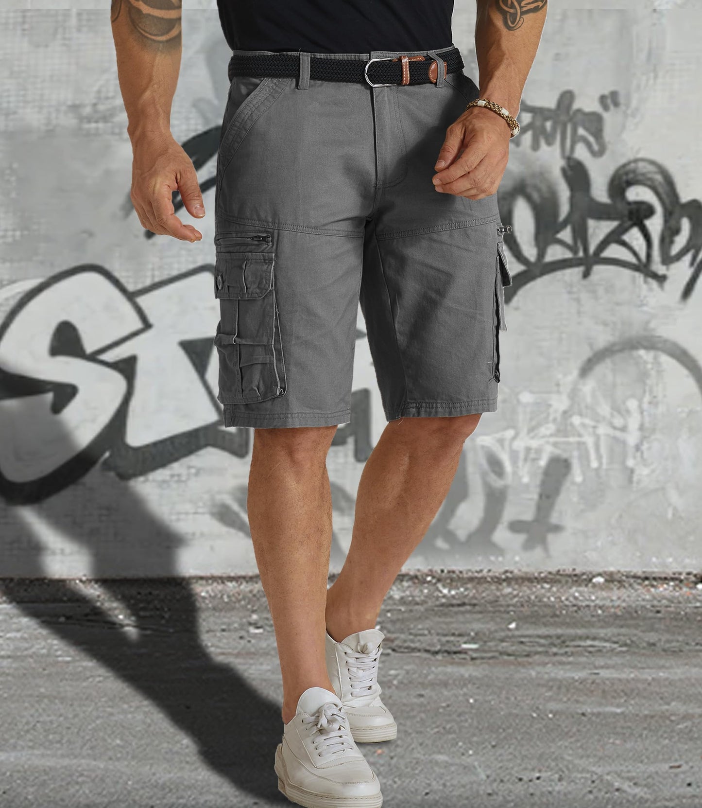 Mens Cargo Shorts Cotton Work Shorts