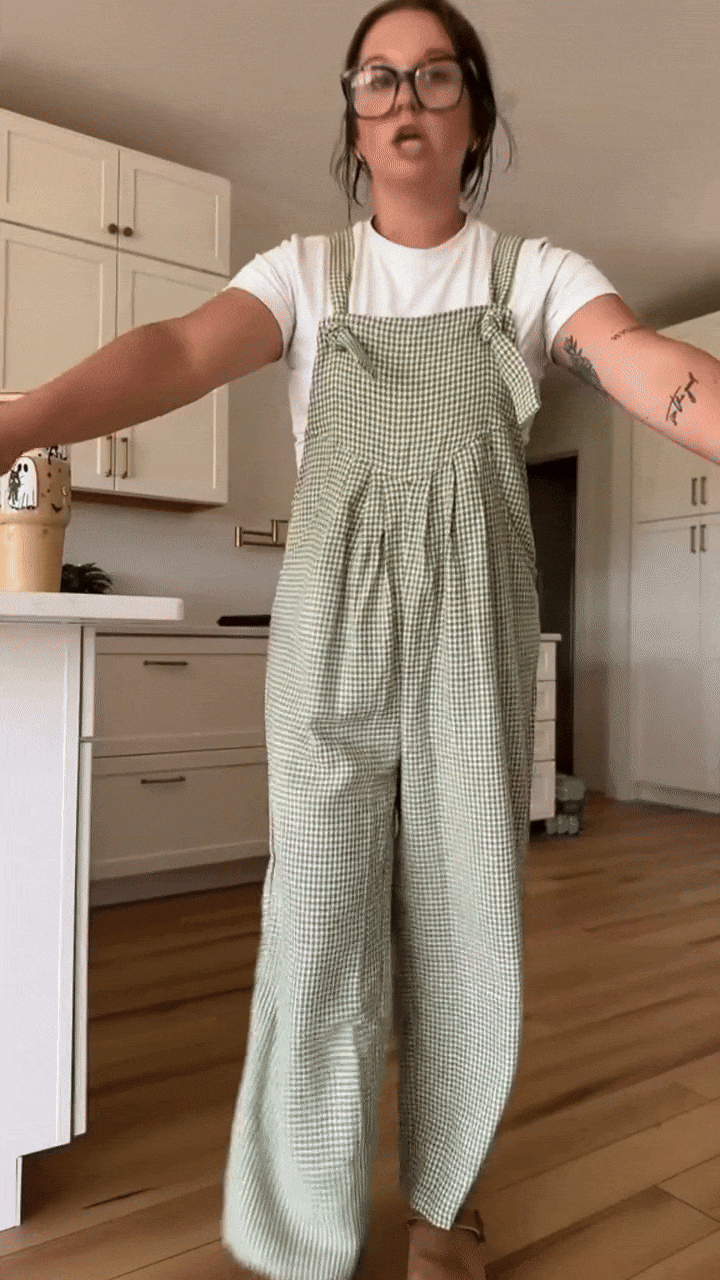 Comfy Plaid Jumpsuit