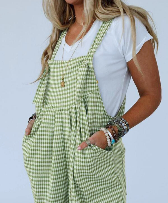 Comfy Plaid Jumpsuit
