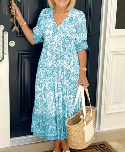 💝Hot sale-70% OFF💝🔥V-neck cozy Bohemian Latest Style Dress