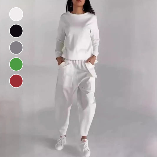 Sporty-casual women's suit with many pockets💖