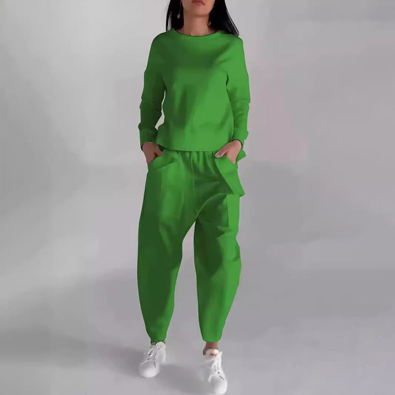 Sporty-casual women's suit with many pockets💖