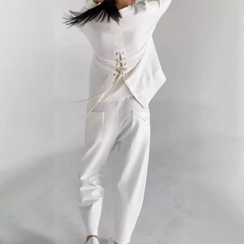 Sporty-casual women's suit with many pockets💖